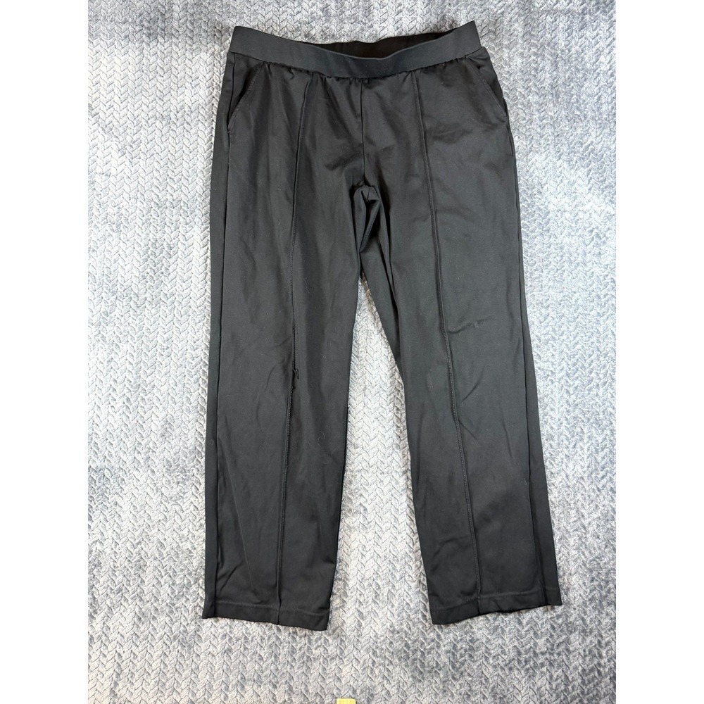 Mondetta Performance Luxury Pants Womens Large Black Pintuck‎ Straight Mid Rise